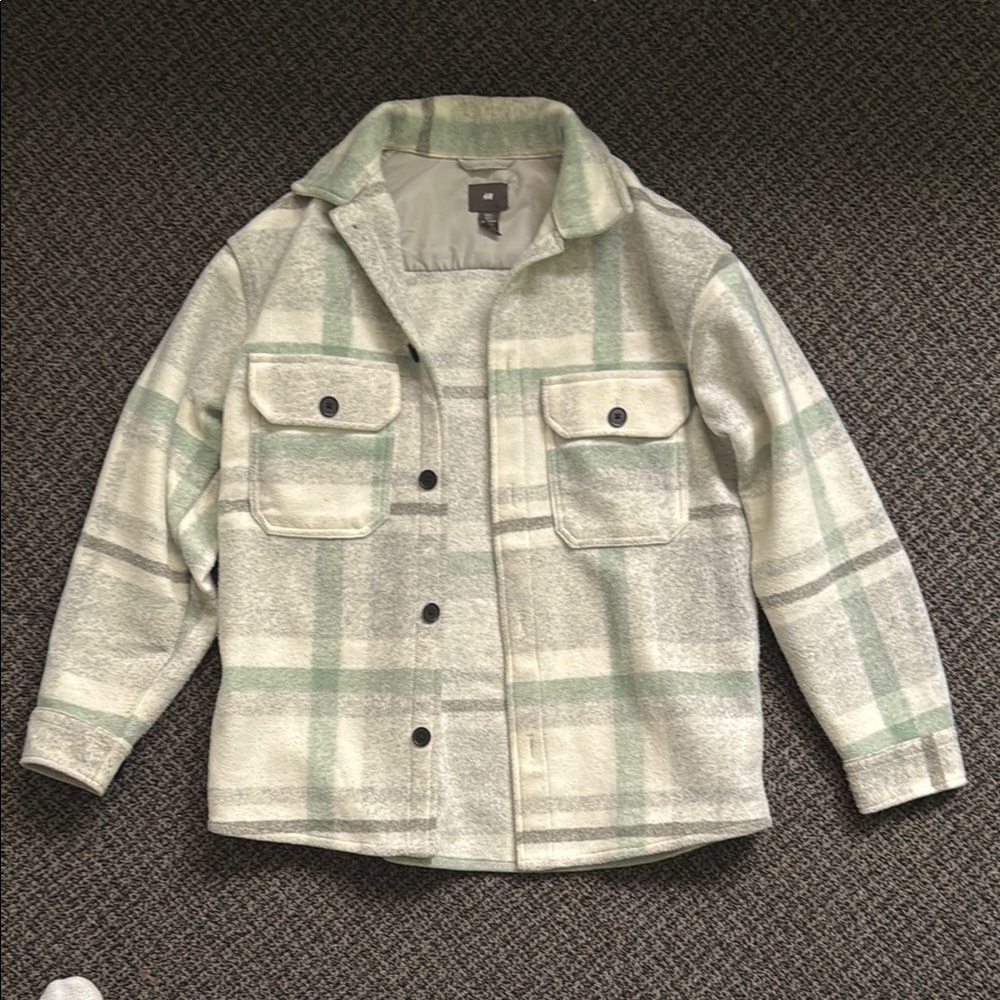 Plaid Button-Up Jacket